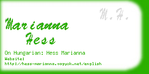 marianna hess business card